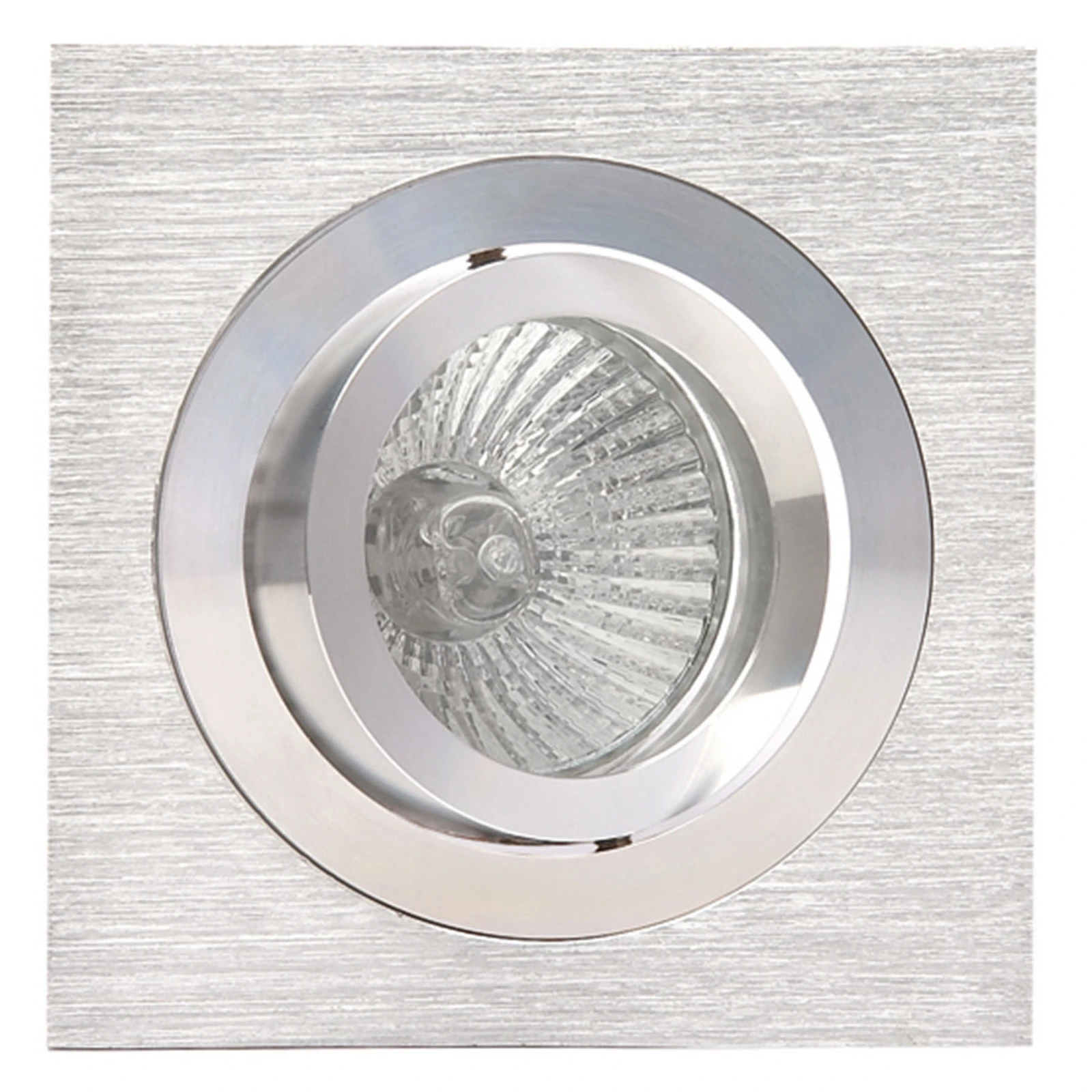 Luminaire encastrable Básico, angulaire, nickel satiné