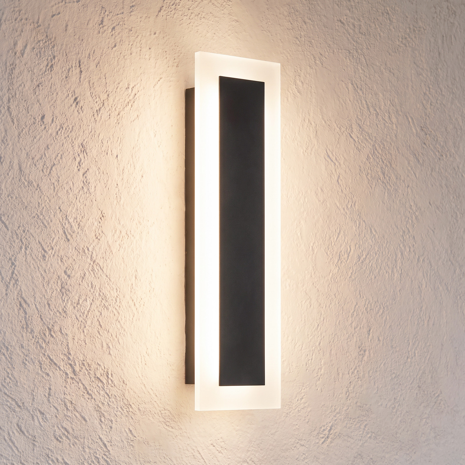 Milagro Lighting Wow LED vanjska zidna svjetiljka, crno/bijela, metalna, IP54, CCT - Moderan - crno-bijelo