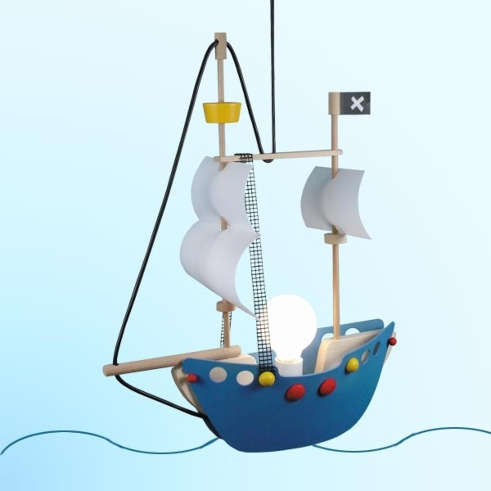 Adventurous Pirate Ship Pendant Light
