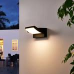 Lindby LED udendørs væglampe Sherin, grå, aluminium, IP54