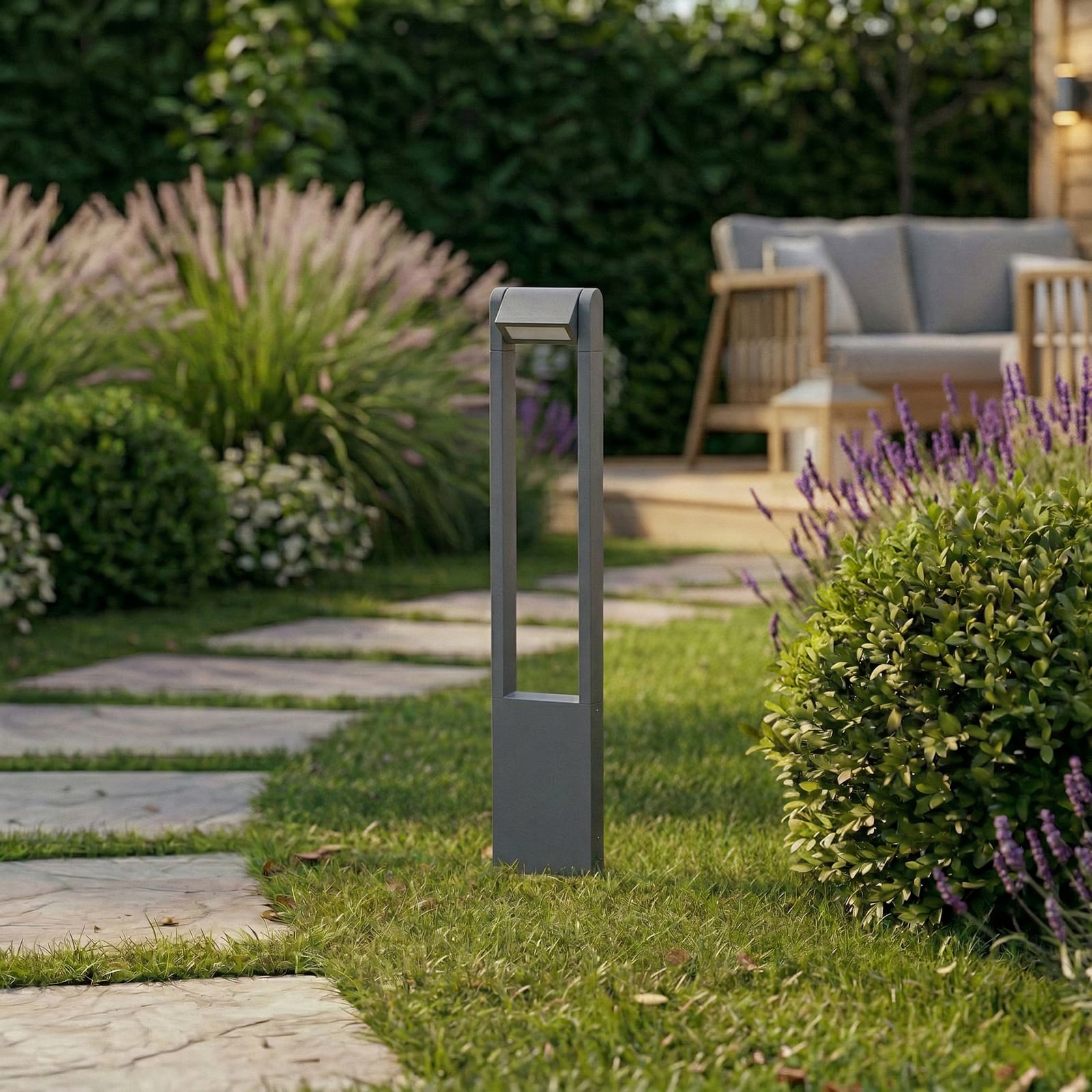 Meloni LED svjetiljka za put, 65 cm, antracit, rotirajuća, IP65 - Lindby