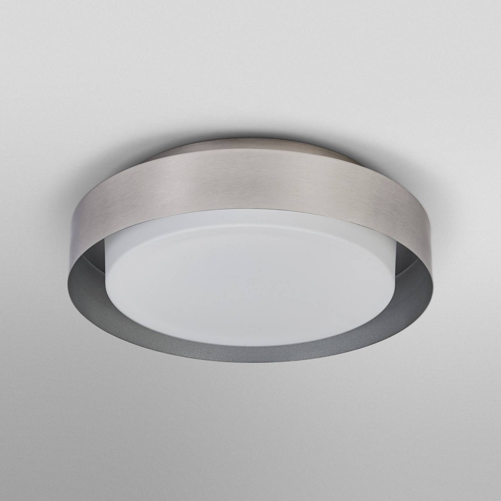 Lampa sufitowa OSRAM ORBIS MADRID, nikiel, Ø 29 cm, metal/szkło