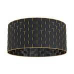 Marasales ceiling light, textile black/brass