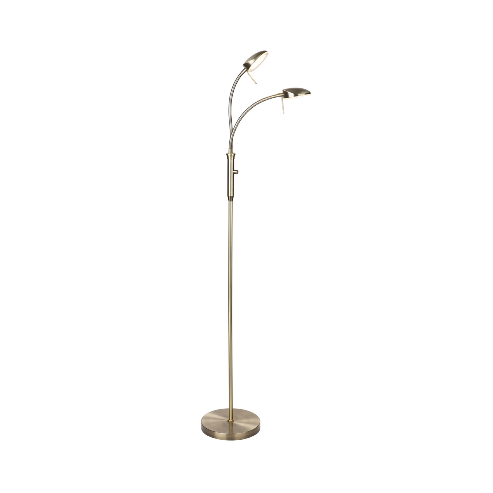 VEGAS LED-Stehlampe, altmessing, 140 cm 2-flg. - Halo Design