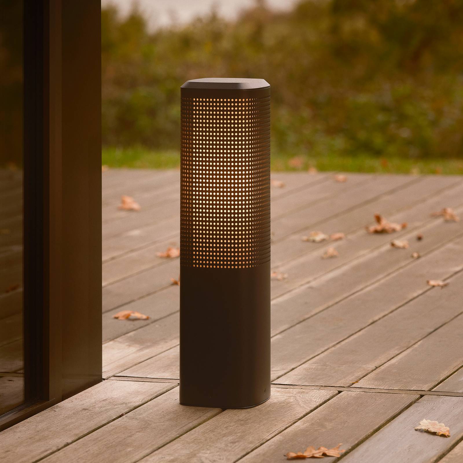 Nordlux Luminaire pour socle Sidara 45 Seaside, noir, aluminium, IP44, E27