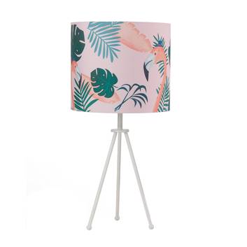 Flamingo fabric table lamp, 57 cm high