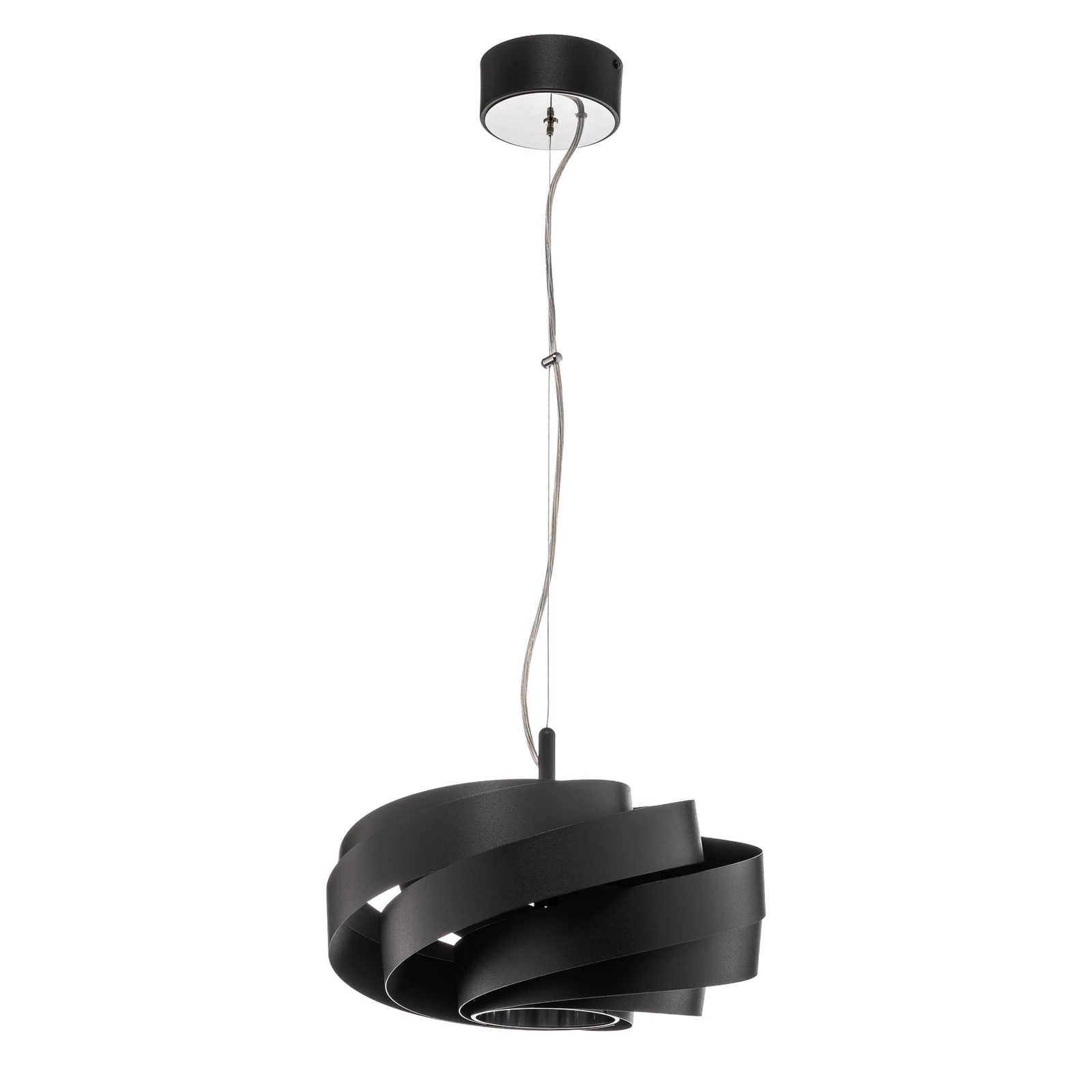 Vento piekaramais gaismeklis, melns, Ø 40 cm, metāls, E27