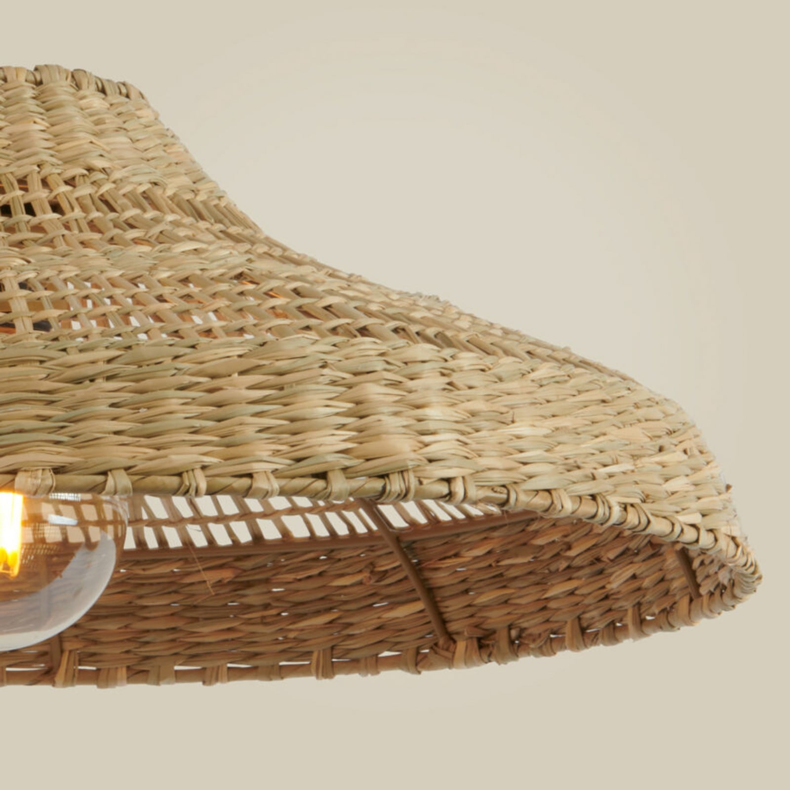 GOOD & MOJO Hängelampe Santorini, Ø60cm, natur, Seegras, E27