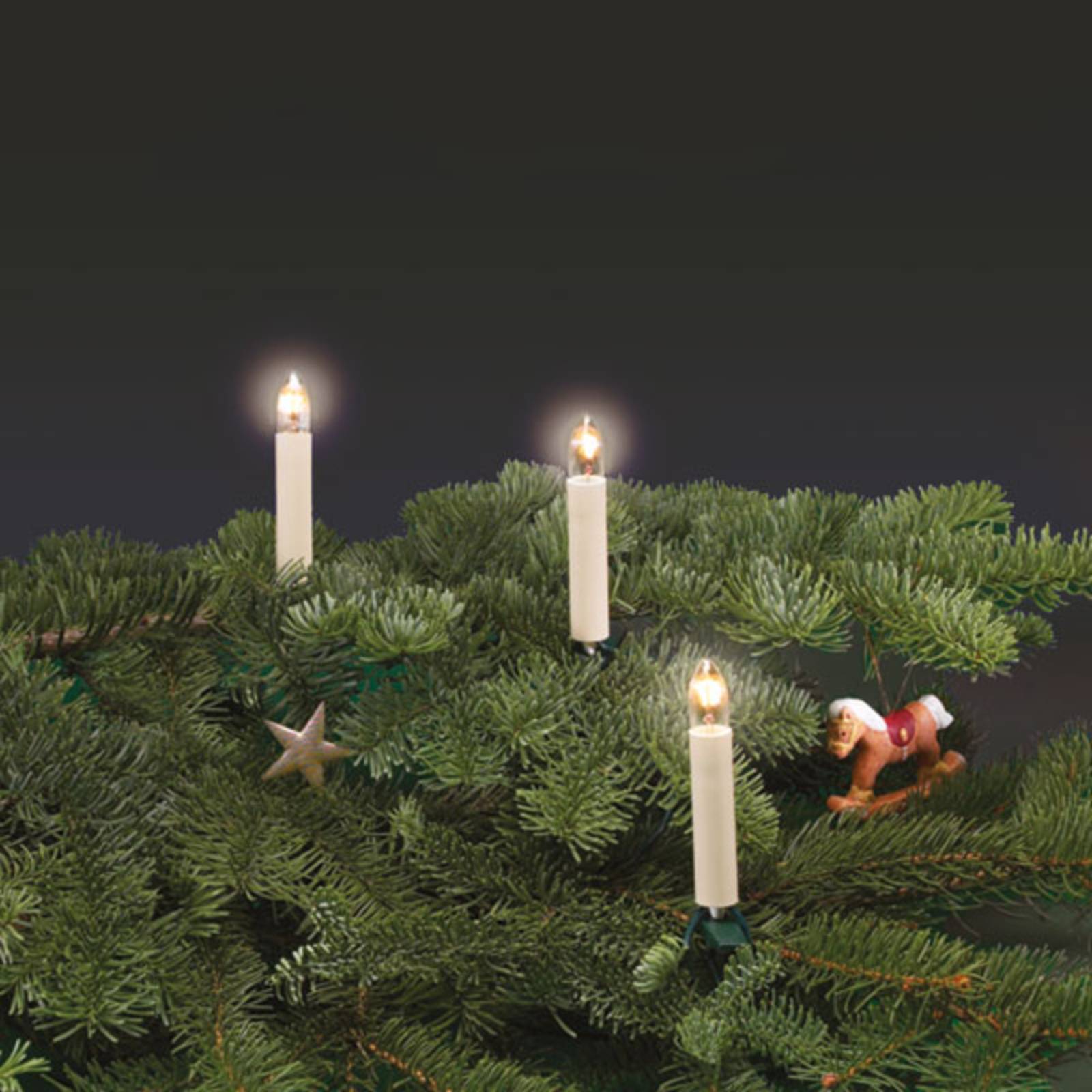 E10 3W 8V replacement candle bulbs set of 3 smooth