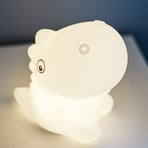 Akumulatorowa lampka nocna LED „Dino”, biała, wysokość 15 cm, RGB, sterowanie