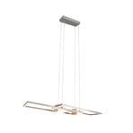 Albany LED hanglamp, nikkel, 100 x 28 cm, aluminium, CCT dimbaar