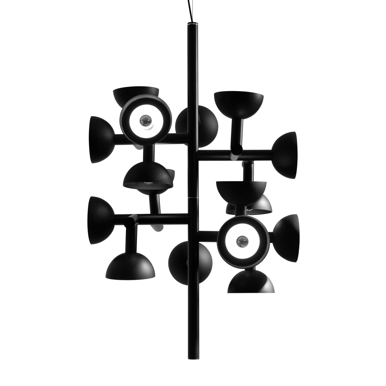 Karman Sibilla -riippuvalo, 16-lamppuinen, musta