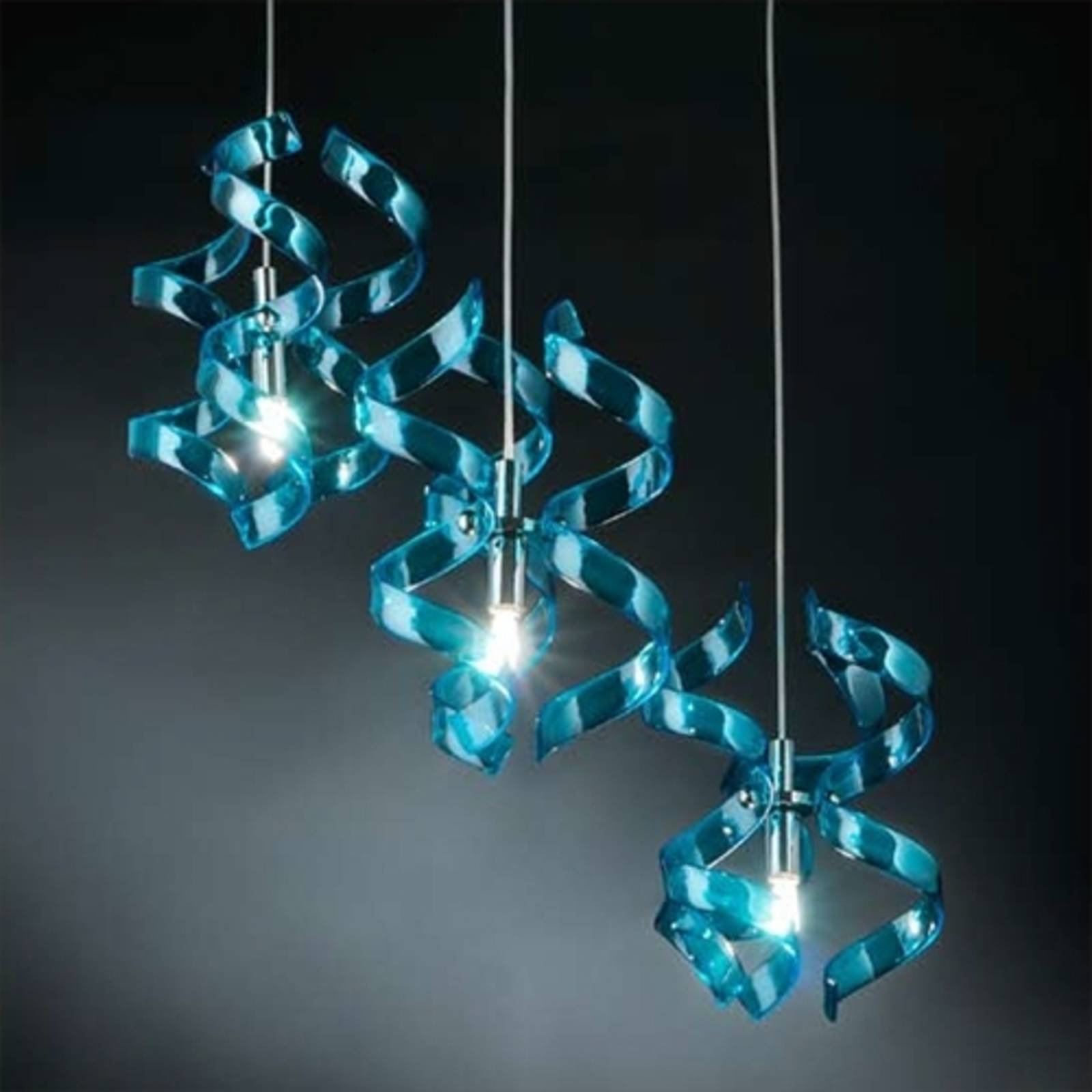 Metallux Fascinerande taklampa BLUE 3-lågig