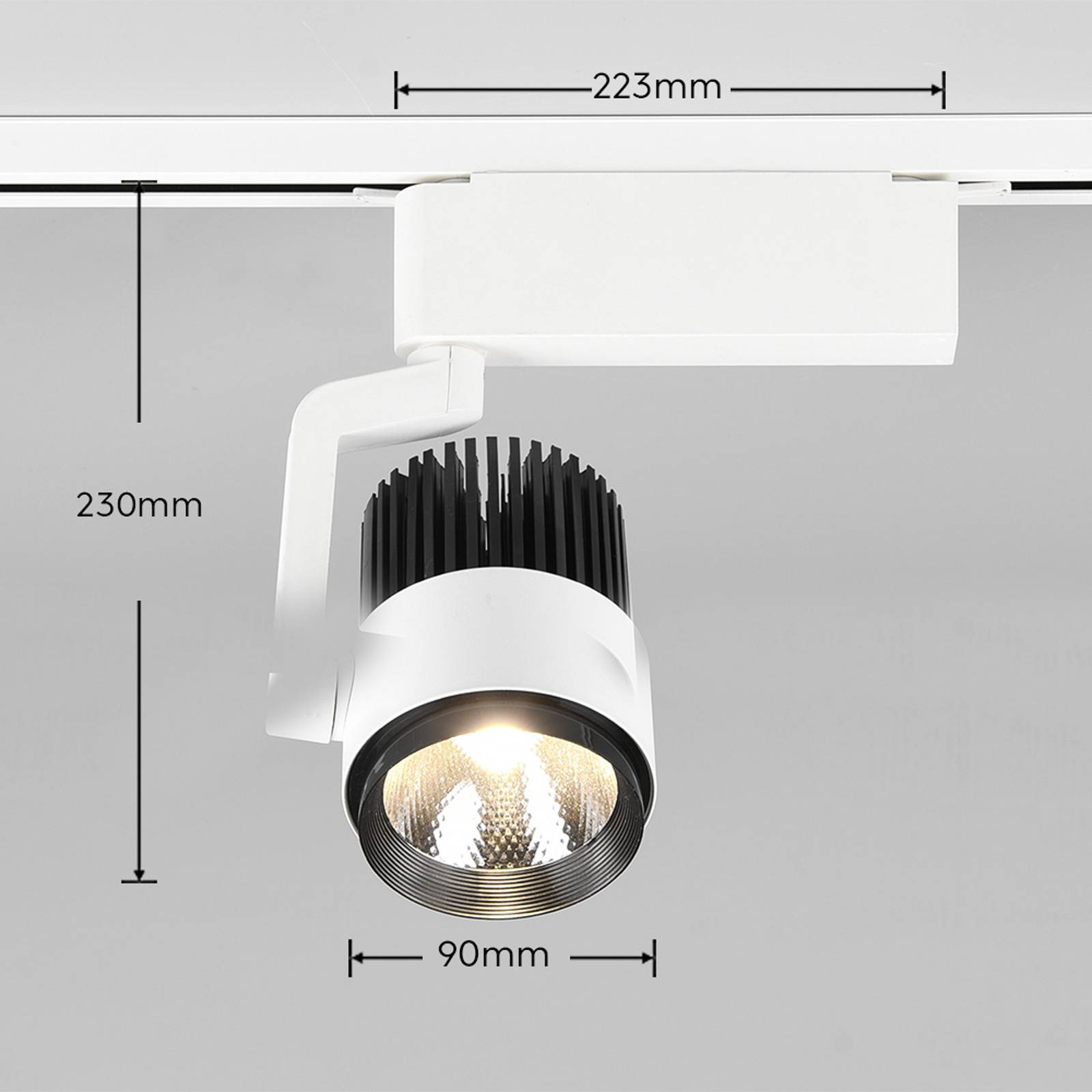 trio lighting spot led radiator duoline, cct, blanc mat