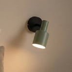 Lindby foco de pared Ovelia, verde/negro, metal, E27