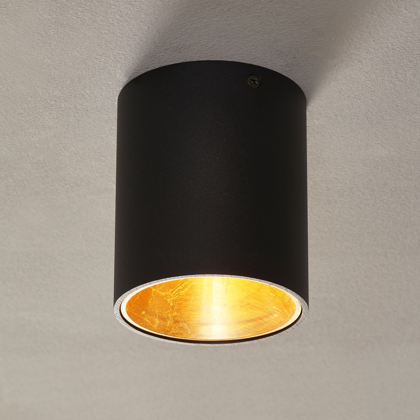 EGLO Polasso plafonieră LED rotundă negru-auriu - Camera de zi / sufragerie - modern - negru auriu - Metal