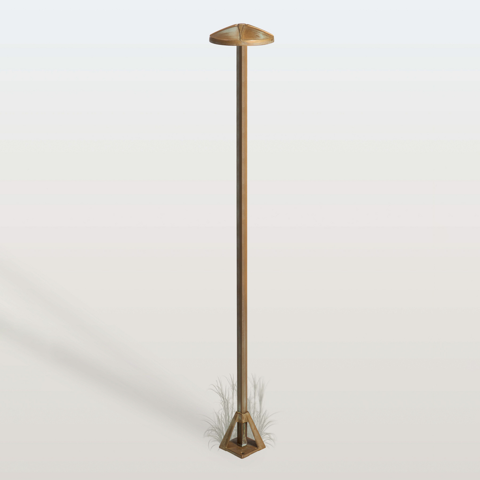 Aura Disk LED ösvény világítás, magasság 100 cm, antik sárgaréz, IP65 Aura Disk LED ösvény világítás, magasság 100 cm, antik sárgaréz, IP65