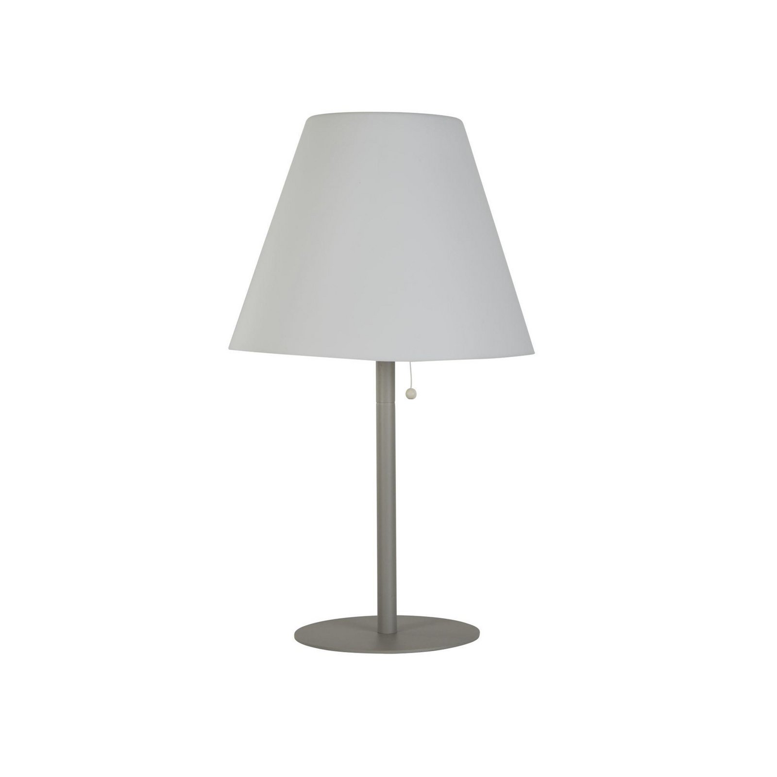 Lampe de table LED solaire Venice I, IP44, blanc/argent
