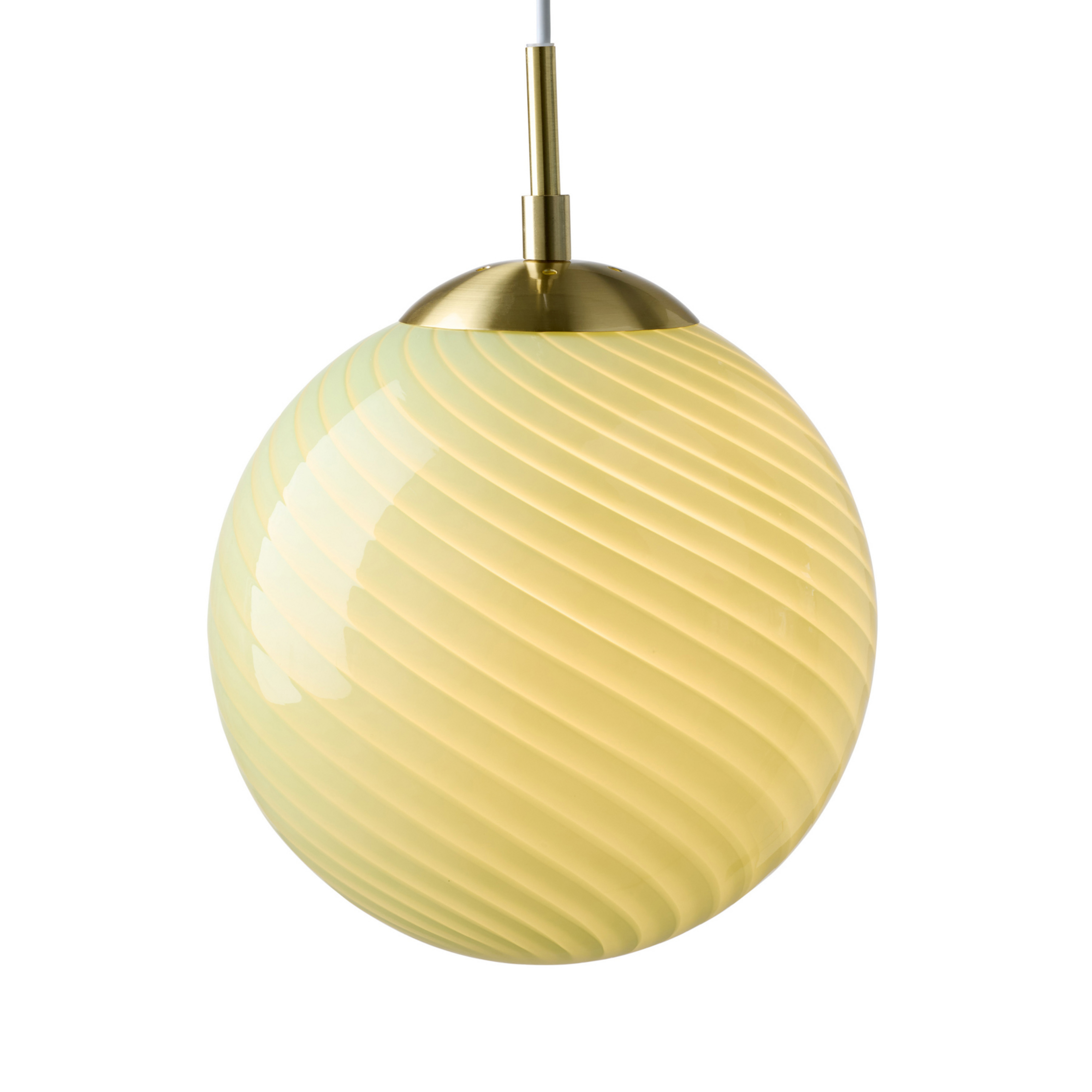 CANDY BALL Hängelampe, oliv/altmessing Ø 25 cm - Halo Design