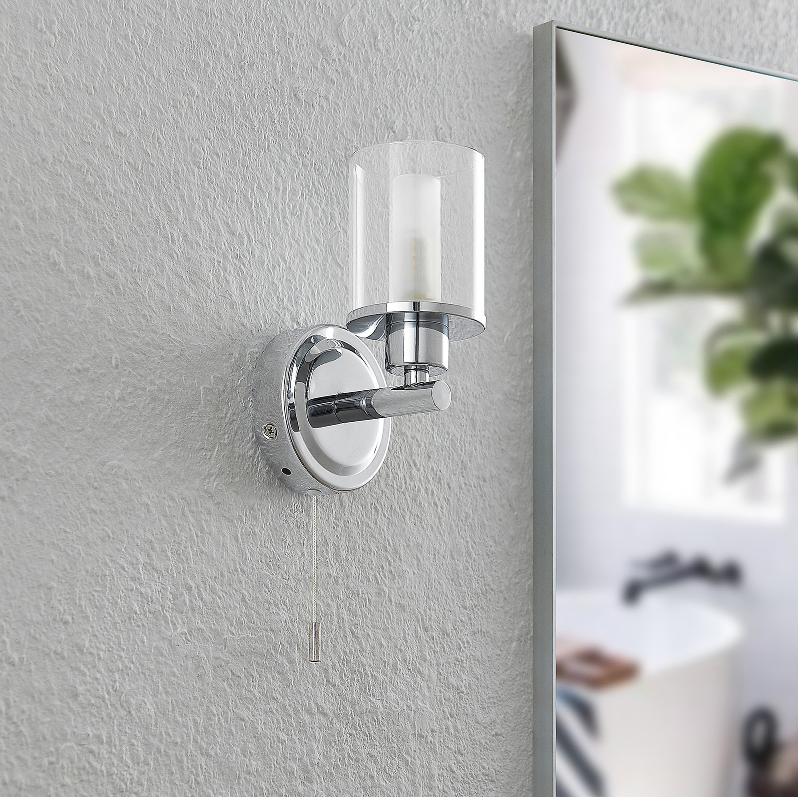Vinza Wandleuchte Chrome/Clear - Lindby