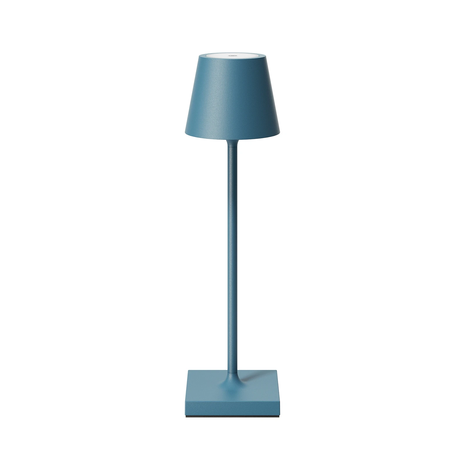 Lâmpada LED de mesa com bateria Nuindie pocket, azul, IP54, regulável