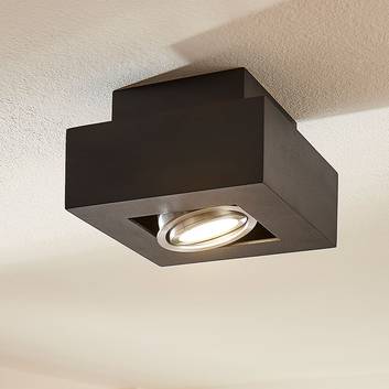 LED plafondlamp Vince, 14x14cm in zwart
