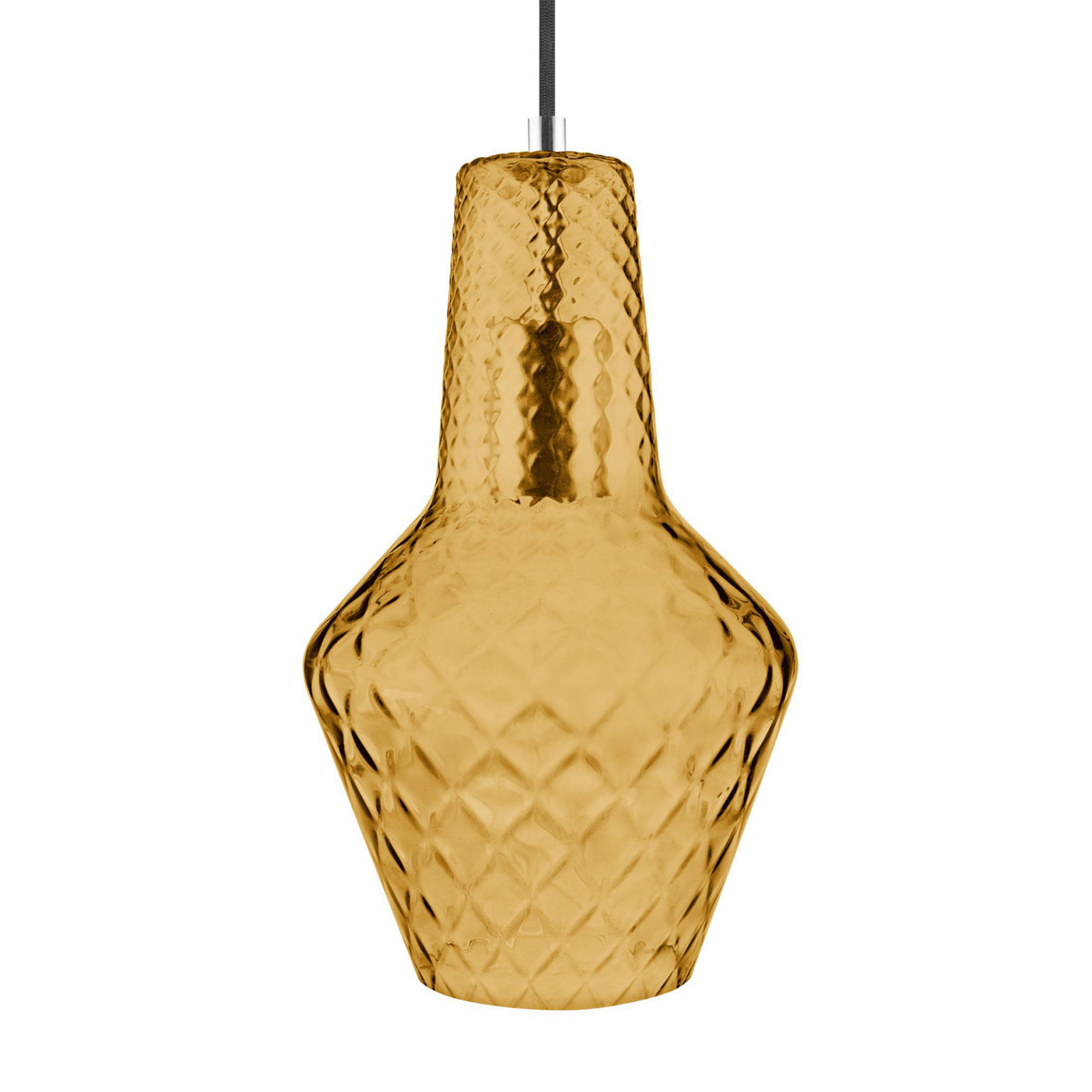 LEDVANCE Vintage 1906 Carved Pendant Bottle orange, for Living / Dining Room, glass, E27, 40 W, energy efficiency: A++