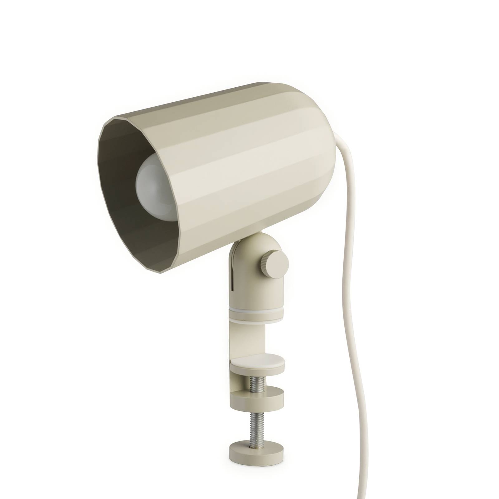 HAY Noc Clamp LED clip-on light, white, for Living / Dining Room, aluminium, E14, 5.5 W, W: 11 cm, H: 14 cm