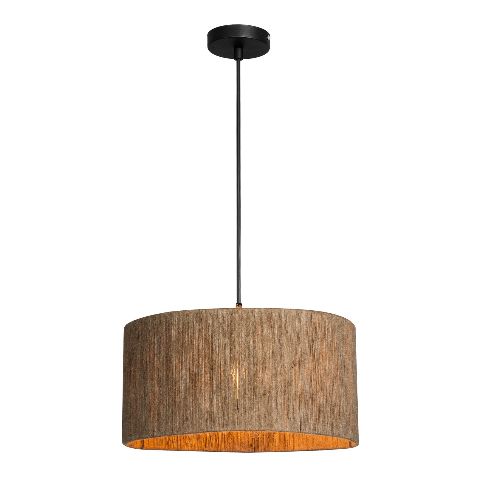 Hängeleuchte Afra, hellbraun, Seil, Ø 40 cm Hängeleuchte Afra, hellbraun, Seil, Ø 40 cm