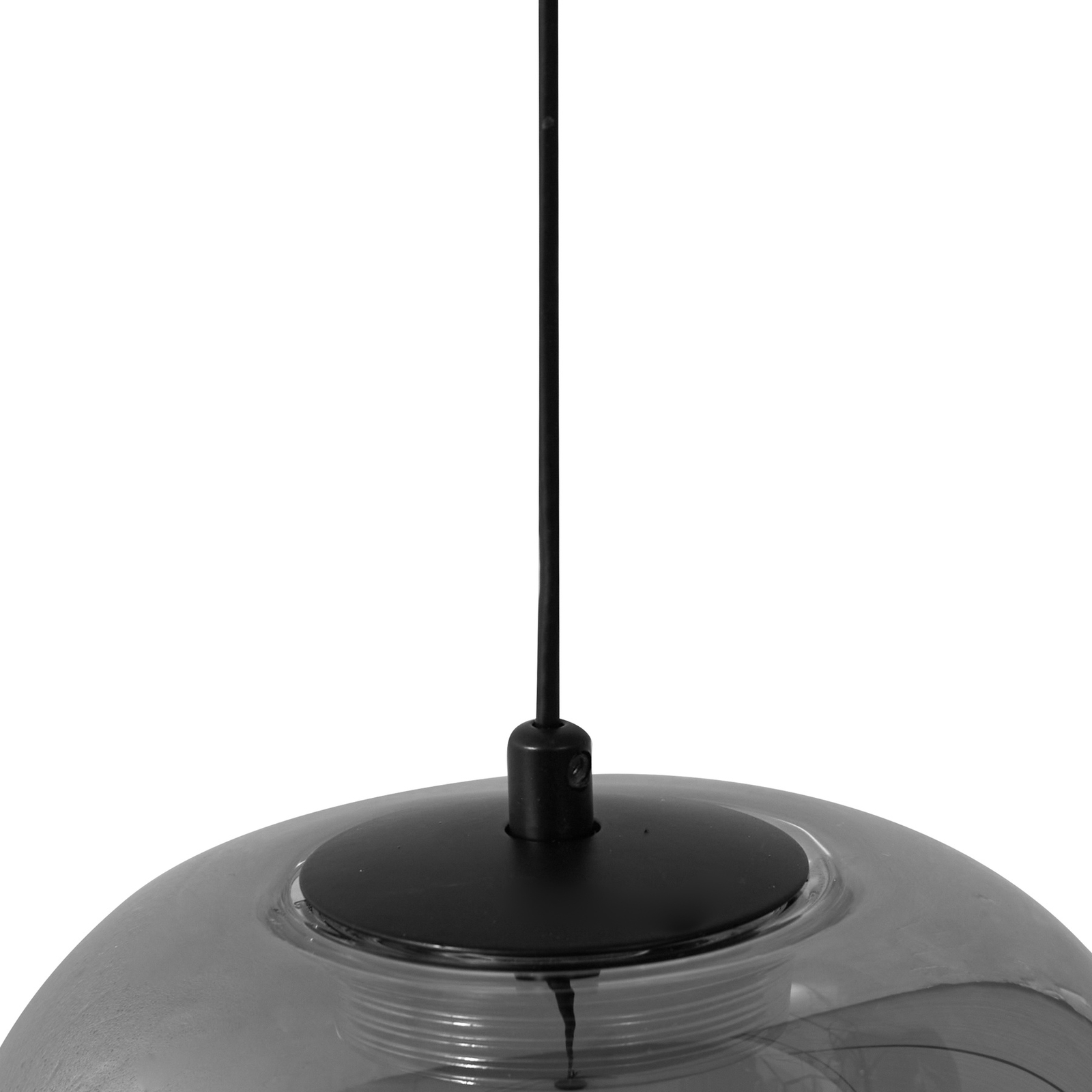 Lucande Suspension LED Avelina, Ø 14cm , 1 lampe. noir