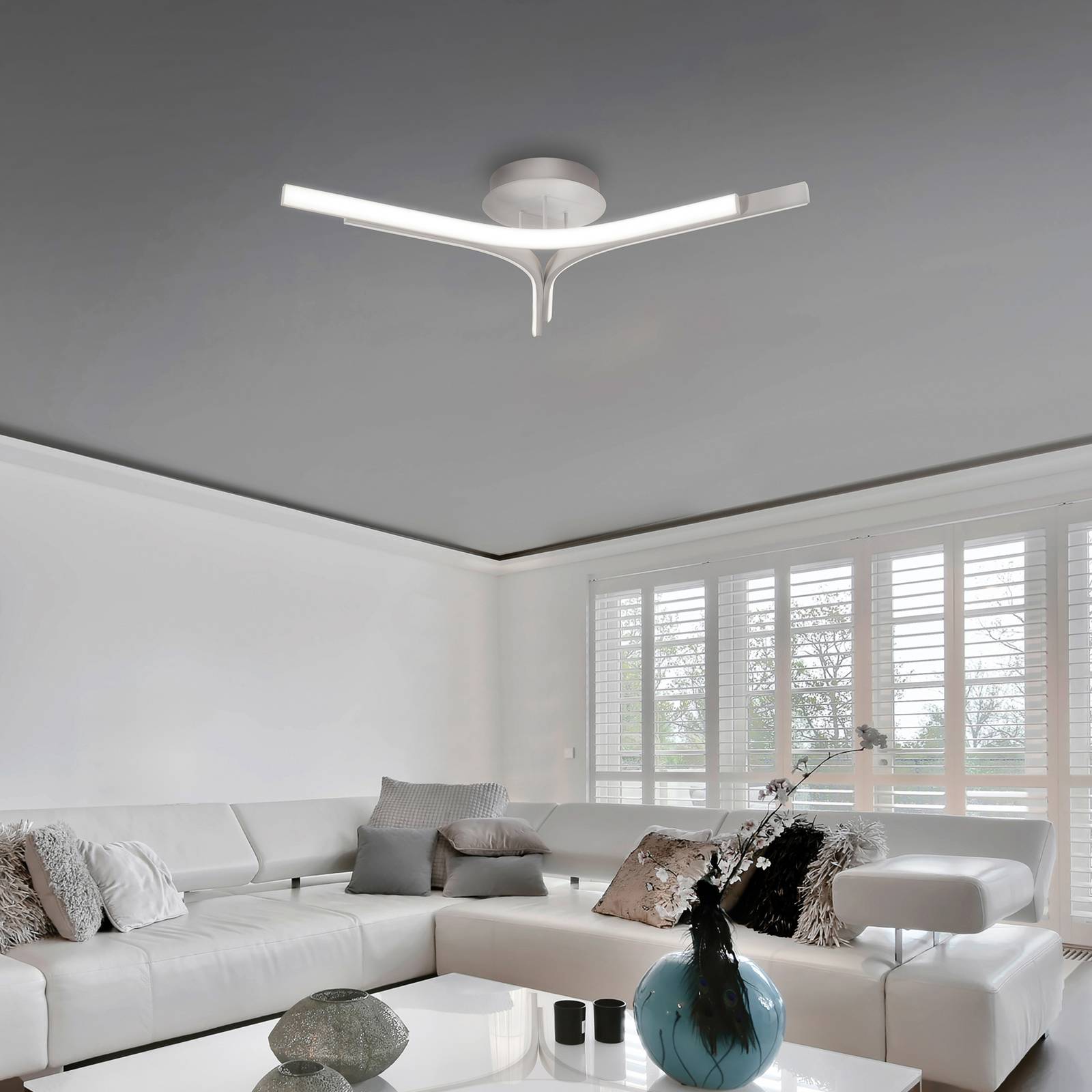 LED-Deckenlampe Alta, silberfarben, Ø 70 cm, Metall günstig online kaufen