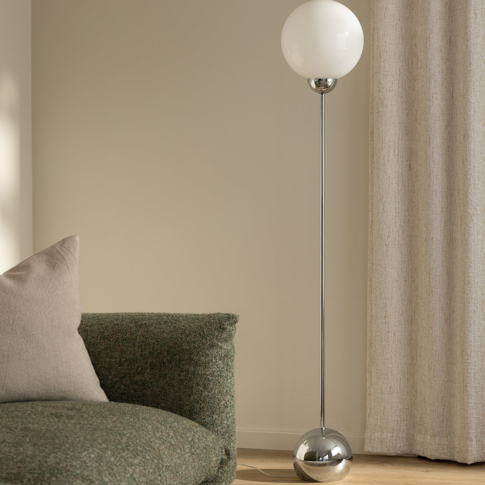 Ripley gulvlampe krom glas 144 cm Globen Lighting - Stue - Moderne - Med én lyskilde billede