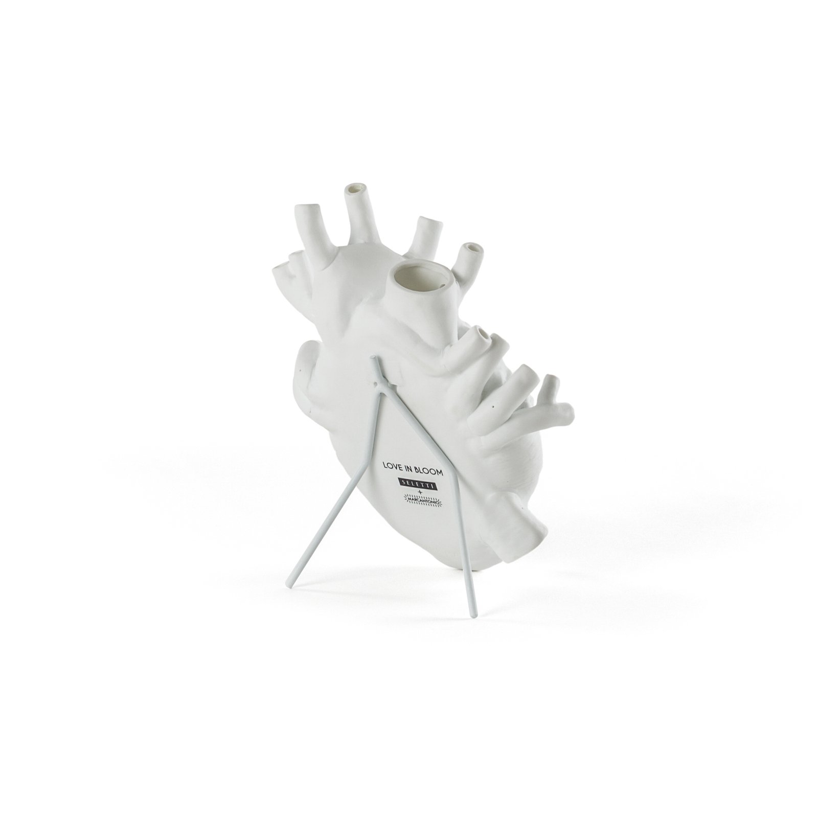 Love In Bloom Porcelain Heart Vase Blanc - Seletti