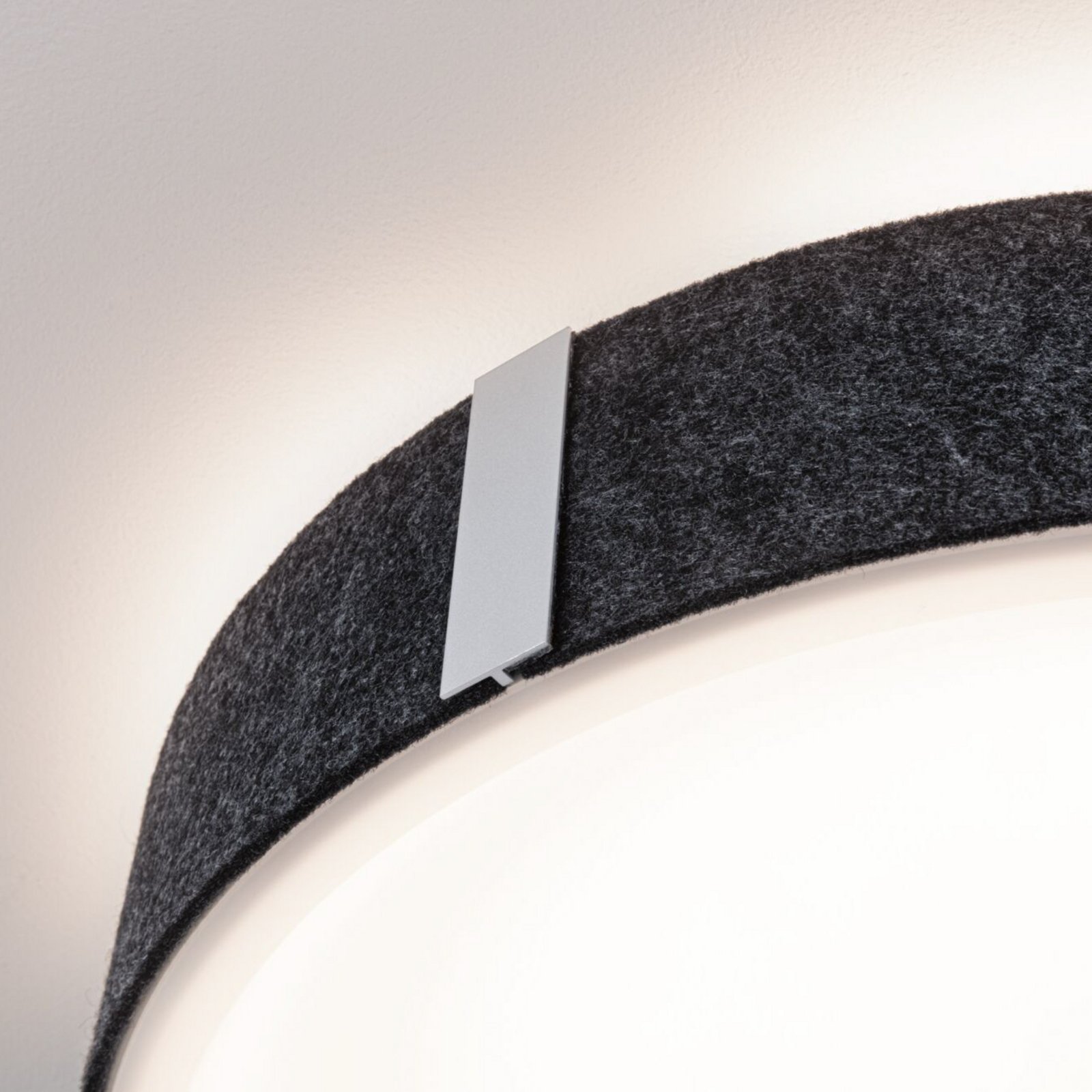 Paulmann Smart LED-Deckenlampe Malika anthrazit Ø 40 cm Filz