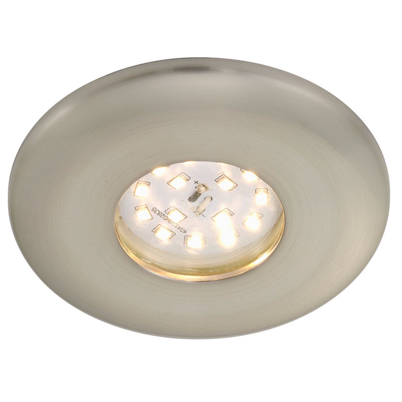 Attach One LED recessed spotlight, matt nickel, IP65