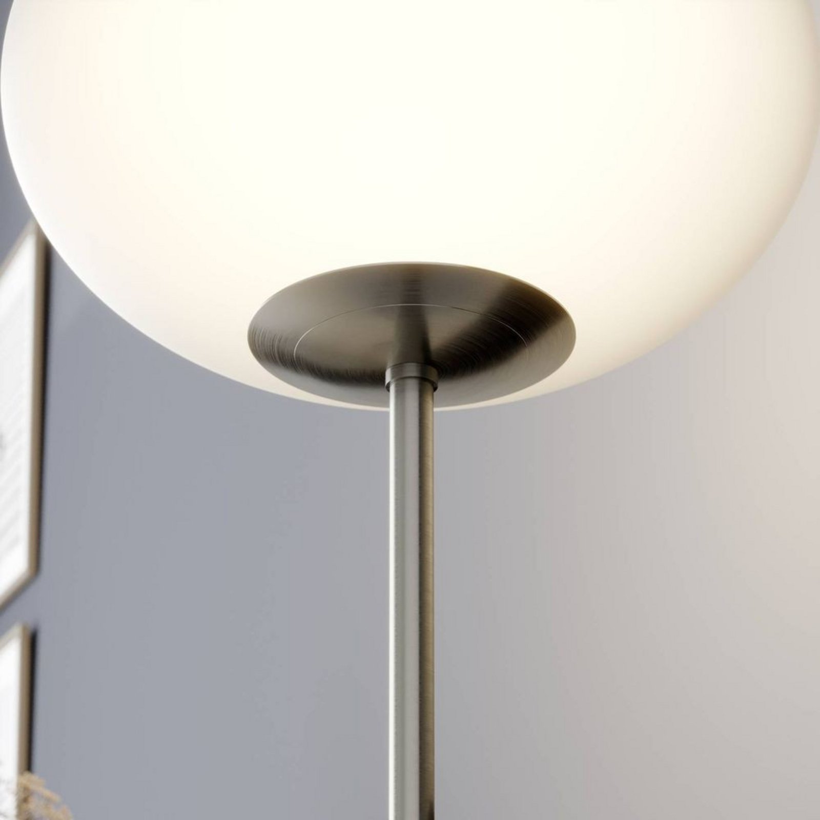 Sonika Veioză Satin H53 Nickel/Opal White - Lindby