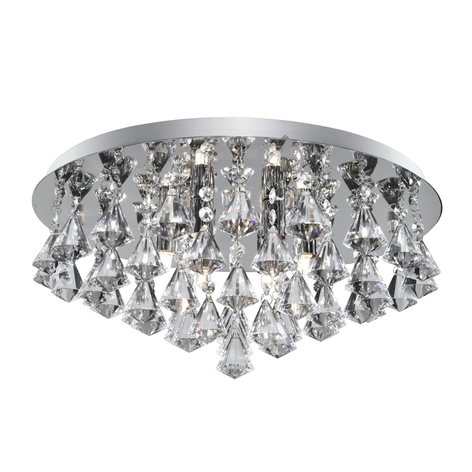 Deckenlampe Hanna, Kristall Diamantform, chrom