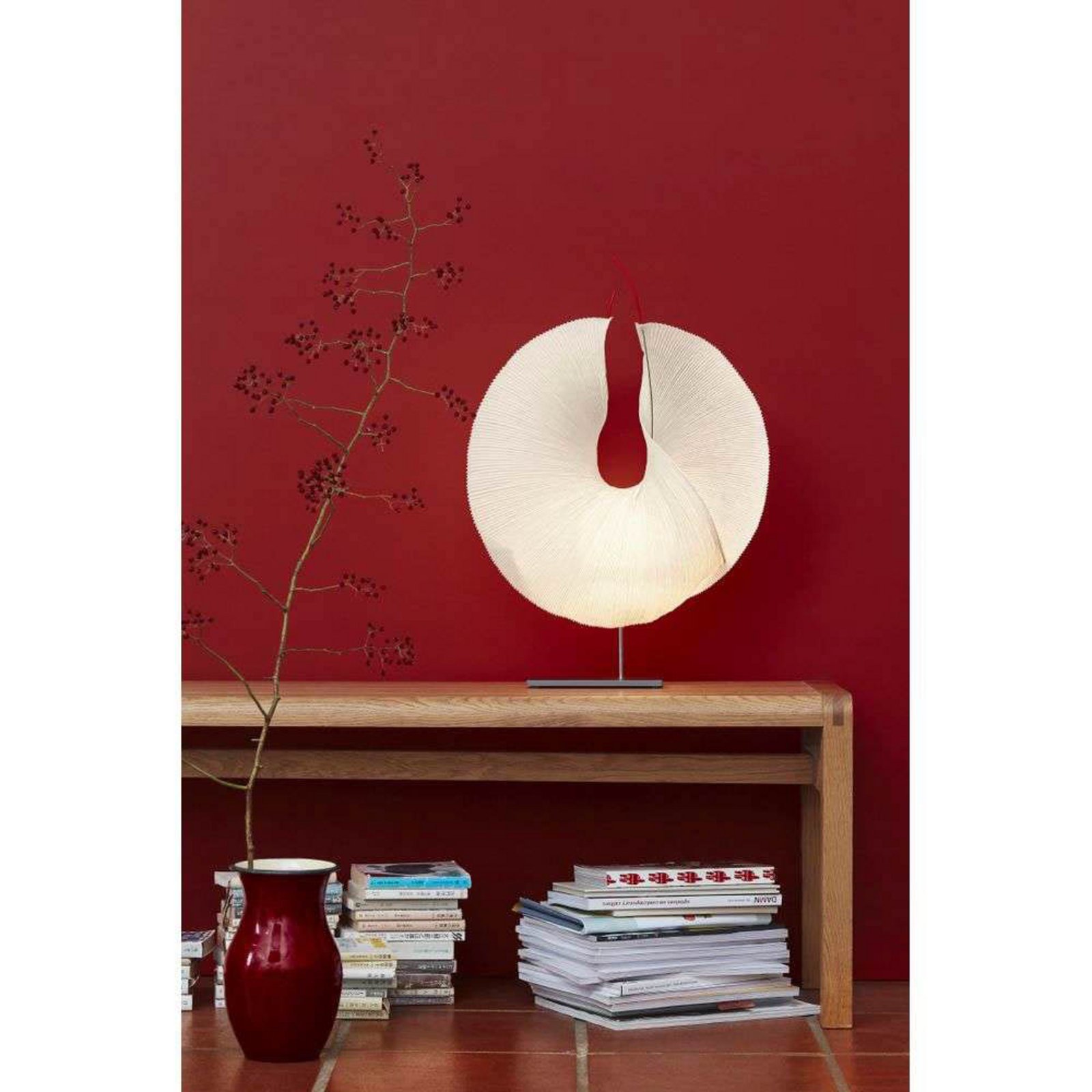 Yoruba Rose Table Lamp Natural White/Anthracite - Ingo Maurer
