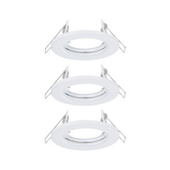 Set de 3 lámparas empotrables GU10 rígidas Paulmann
