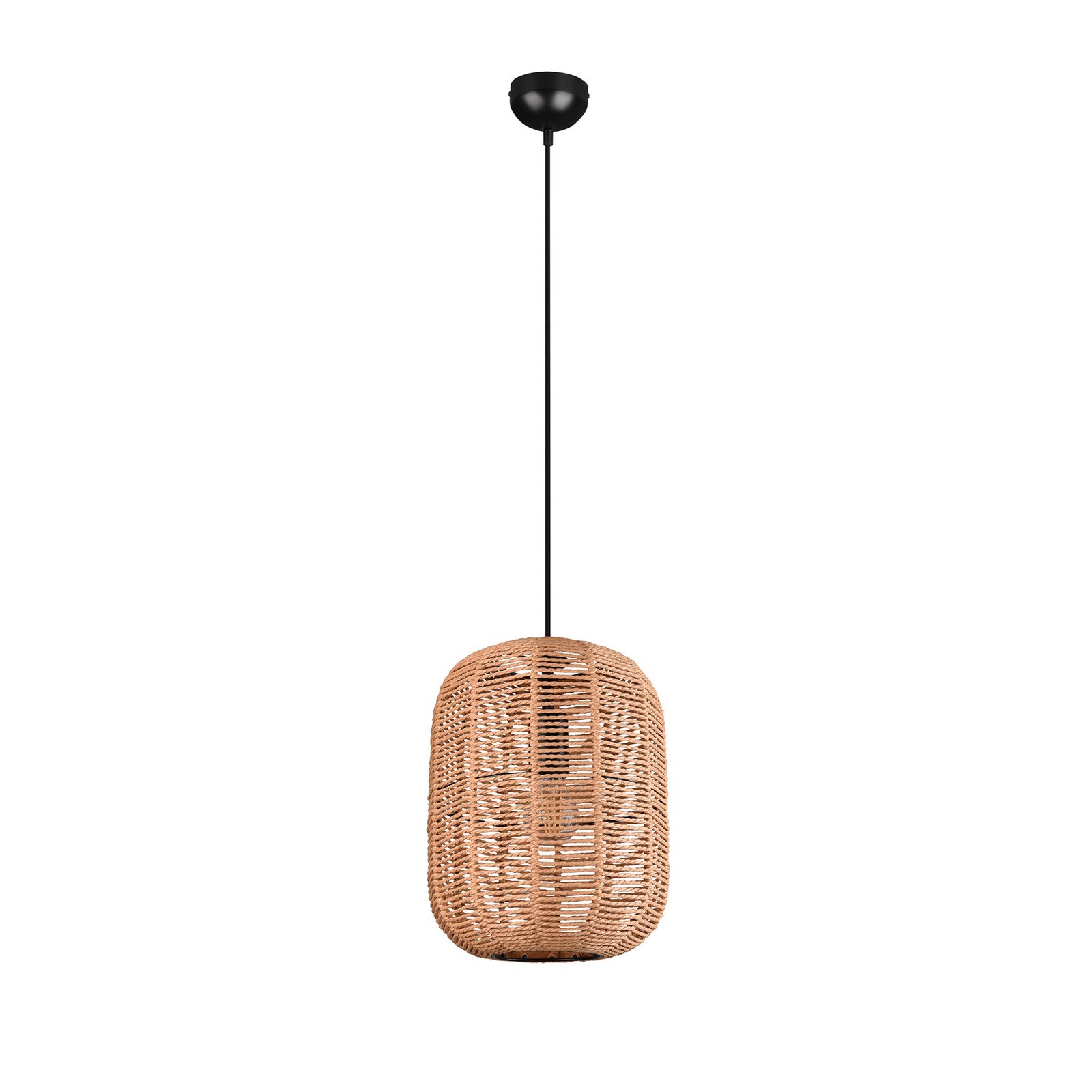 Runa hanging light, sisal lampshade 1-bulb Ø 35 cm