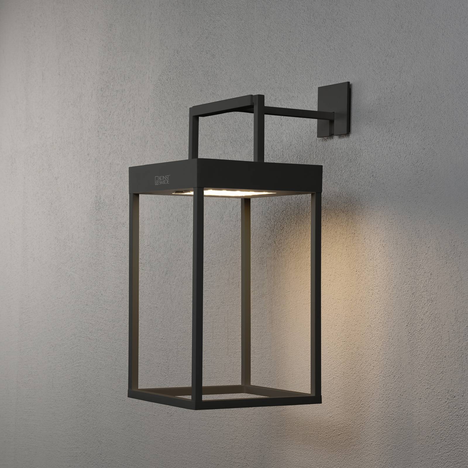 Portofino LED solar lantern, wall / table, black