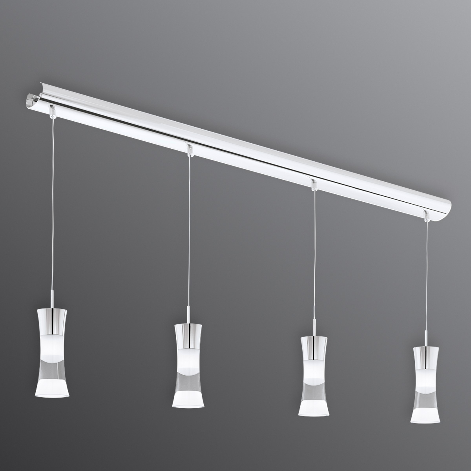 EGLO 4-bulb Pancento LED hanging light made of steel, for Living / Dining Room, steel, plastic, 5 W, energy efficiency: A+, L: 103 cm, W: 7 cm