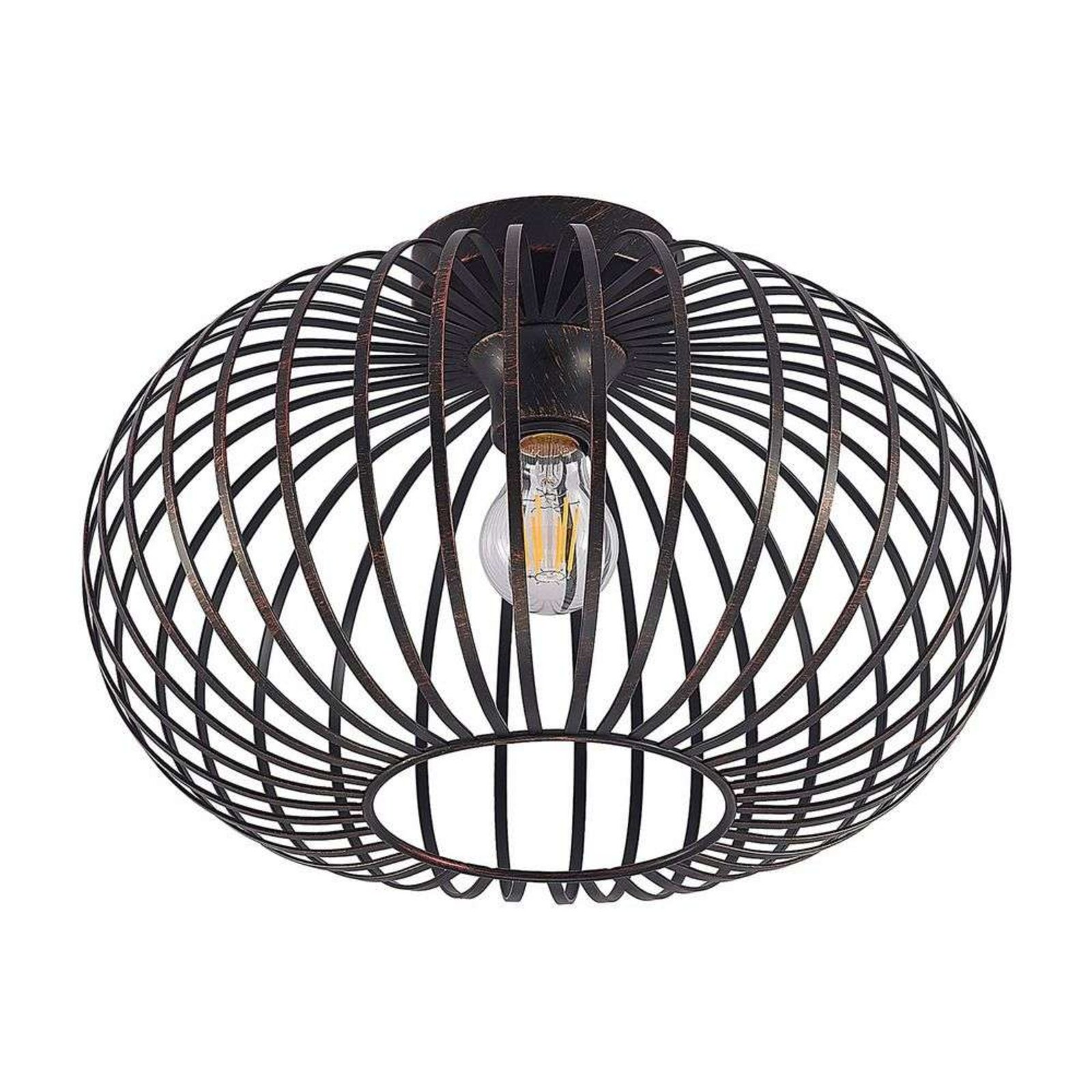 Rosalea Plafond Black/Copper - Lindby