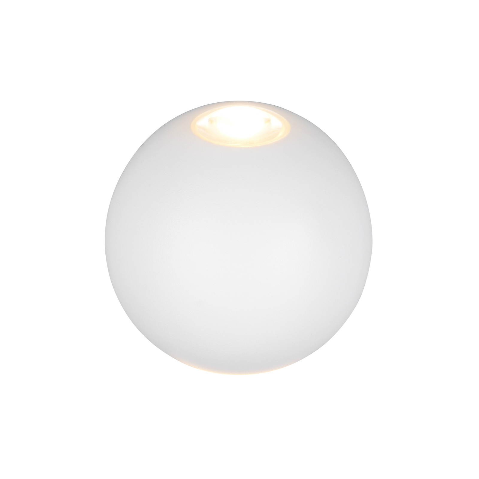 LED-Außenwandleuchte Avisio, weiß matt, 2-flammig, halbrund