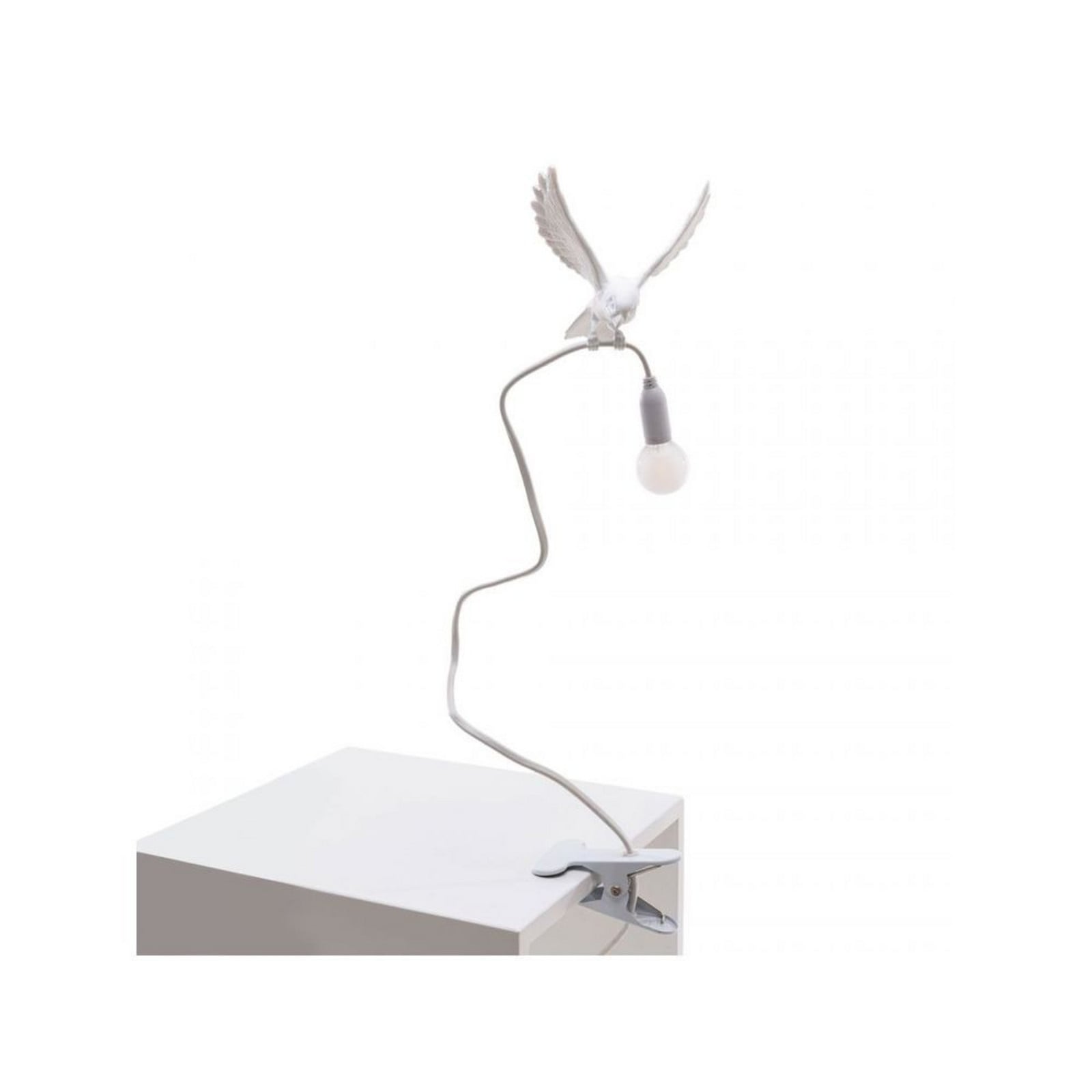 Sparrow Landing Klemmelampe White SELETTI - Stue - Plastik