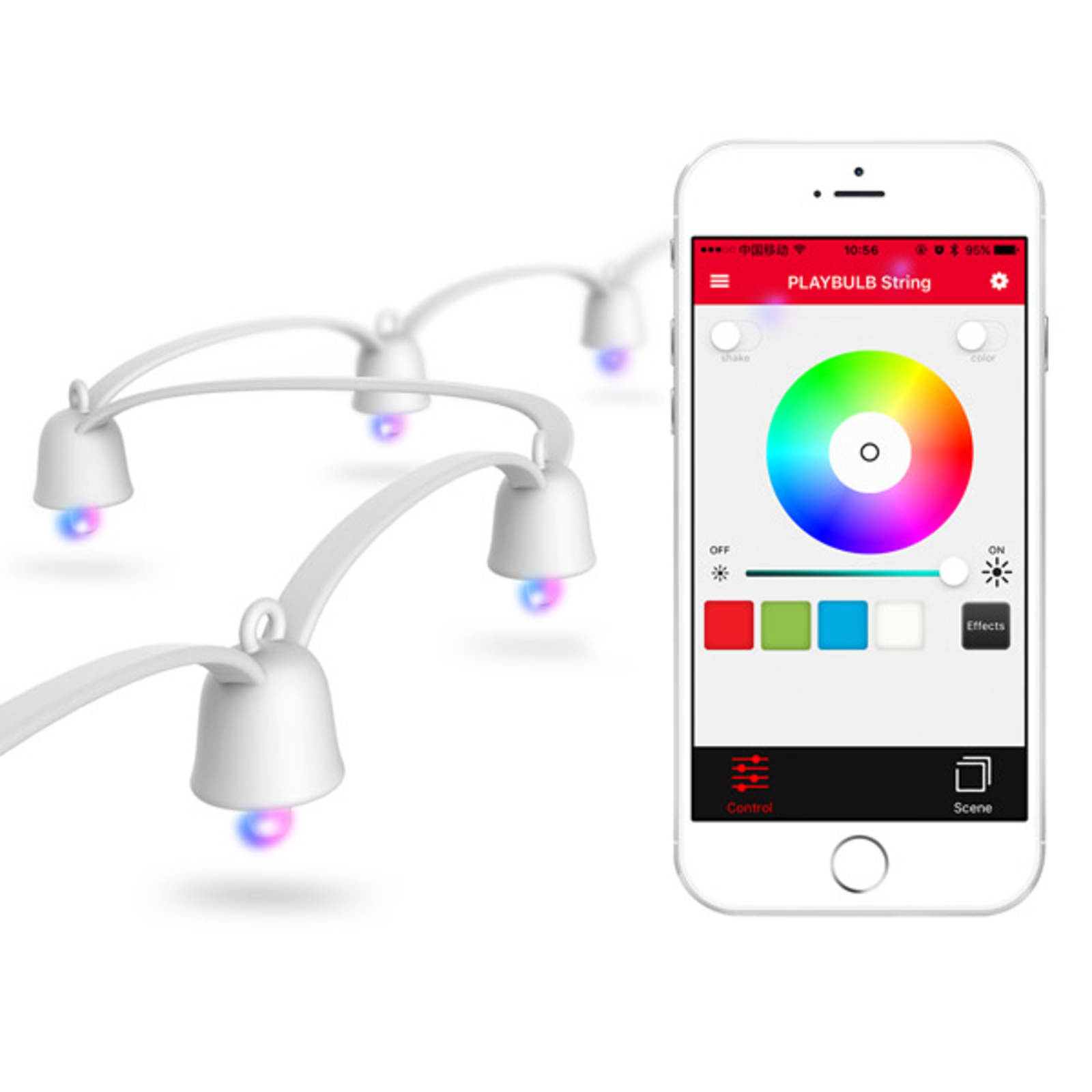 MiPow Playbulb String łańcuch świetlny LED,biały