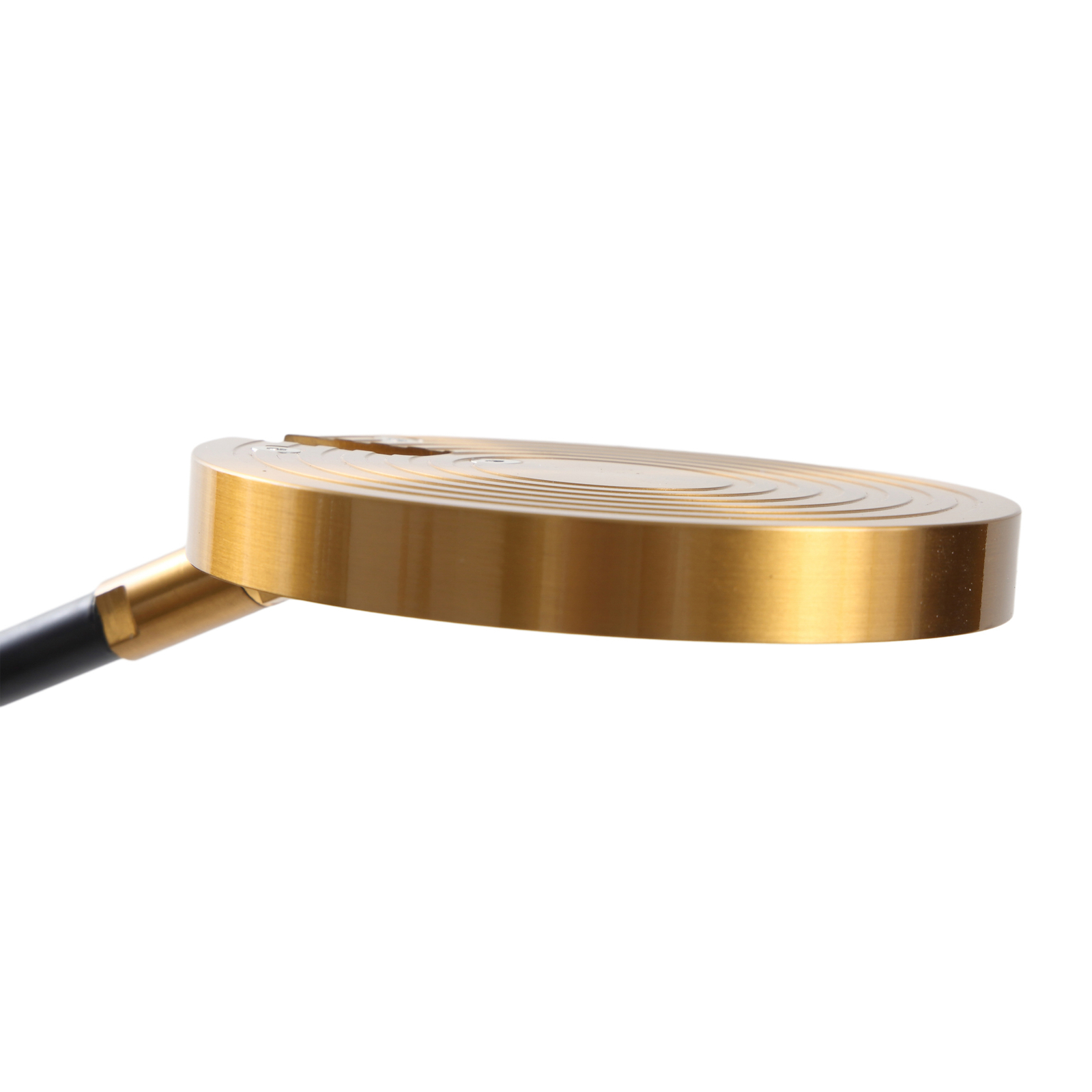 Lucande LED-Stehleuchte Adomas, schwarz/gold, Eisen, dimmbar