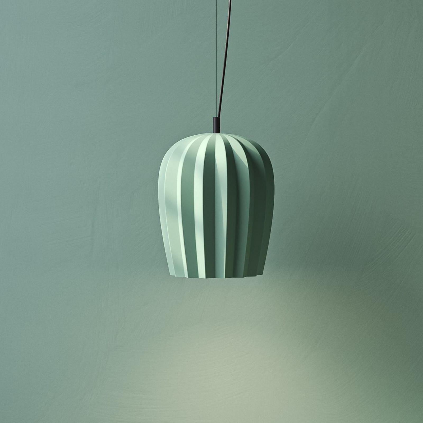Lampă suspendată Karman Sahara verde salvie Ø 29 cm ceramică E27 - Camera de zi / sufragerie - design