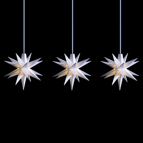 LED-lyslenke med babystjerner innebruk 3 lys hvit