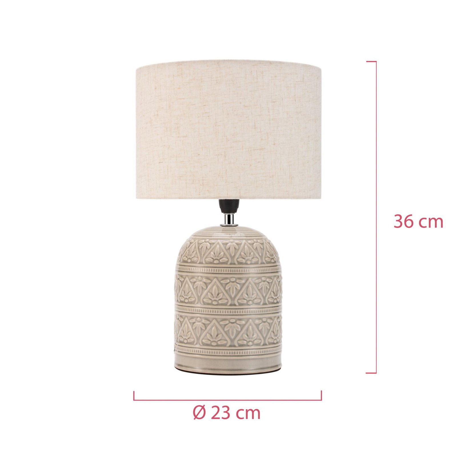 Pauleen Tender Pearl table lamp, fabric lampshade